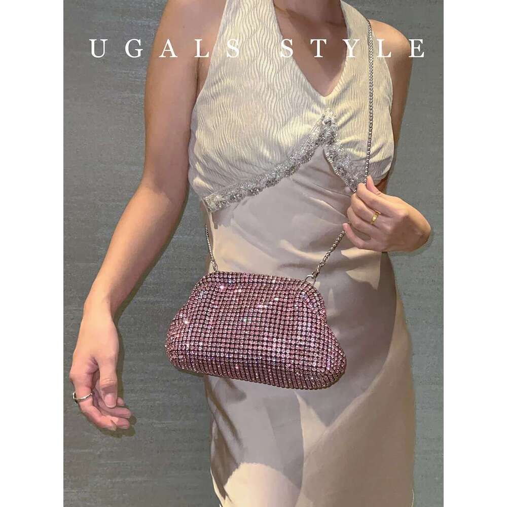 Women Cloud Dia Purses Handbags Designer Bucket Clutch Purse Evening Banquet Crystal Rhinestone Shoulder Bag