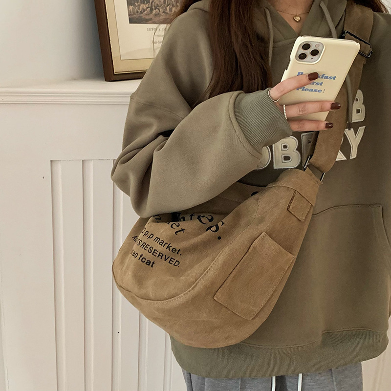 designer Letter Canvas Bag for Women Summer 2025 New Trendy Fashion Tote Bag for Students Large Capacity Crossbody Bag
