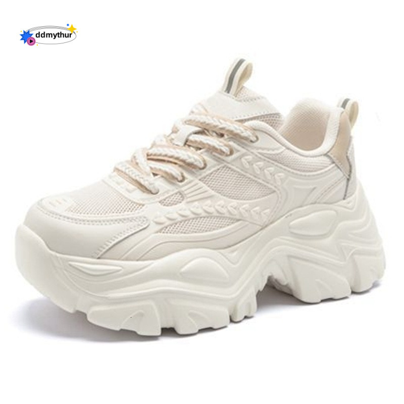 Petite Thick-Soled Dad for Women, Casual New Summer Thin Mesh Breathable White Sneakers, Height-Increasing Sports Shoes Trend ddmythur