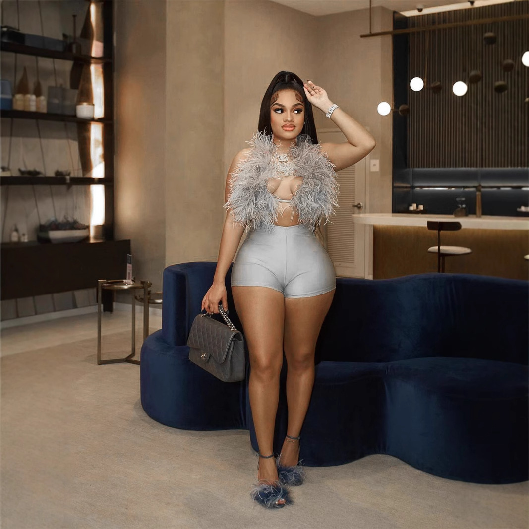 Designer T Shirt European And American Summer New Cross Border Fashion Sexy Top And Tight Shorts Set Essentials Summer Dress