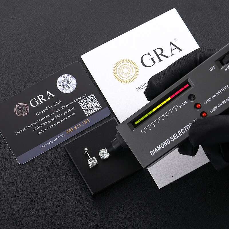 0 12 carat d vvs solitaire moissanite stud earrings for women men solid 925 sterling silver sparkling wedding birthday jewelry