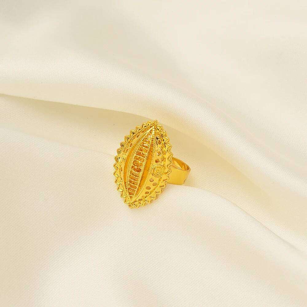 Shell Shape Gold Plated Ethiopian Eritrea Traditional Jewelry Set Necklace Earring Women's Habesha Wedding Bridal Best Gift