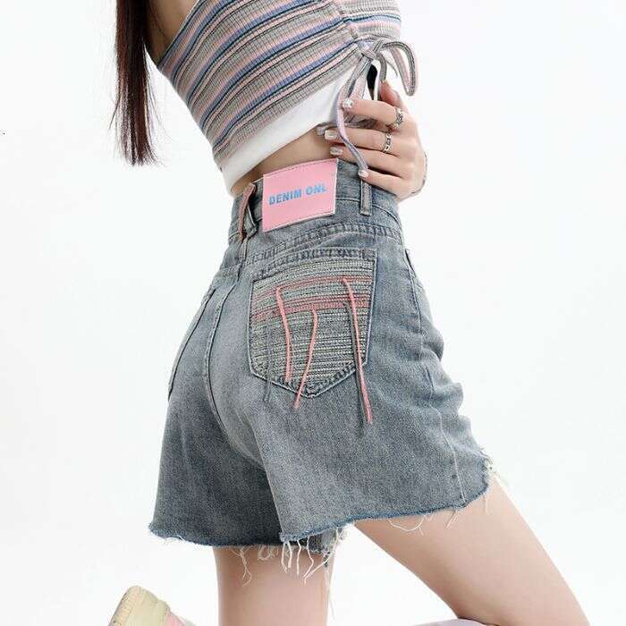Denim Shorts Jeans Shorts Ripped Denim Shorts For Women Summer New High Waisted Slimming Loose Thin Style Girl A Line Wide Leg Hot Pants Ins Trend Rip