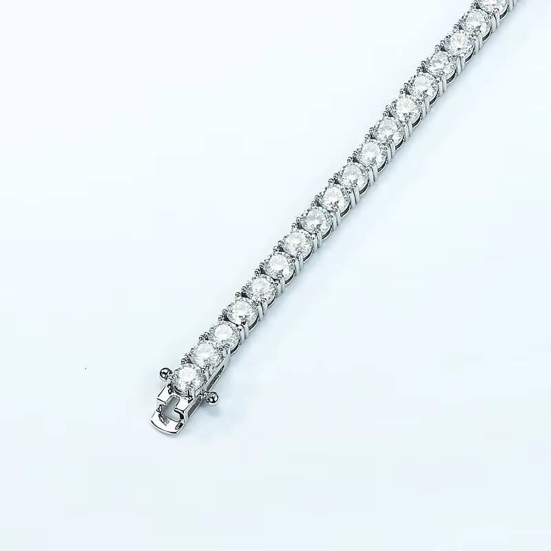 Fashion Hip-Hop GRA 4mm VVS for Women Pure Sier Lab-Grown Silicon Tennis Bracelet