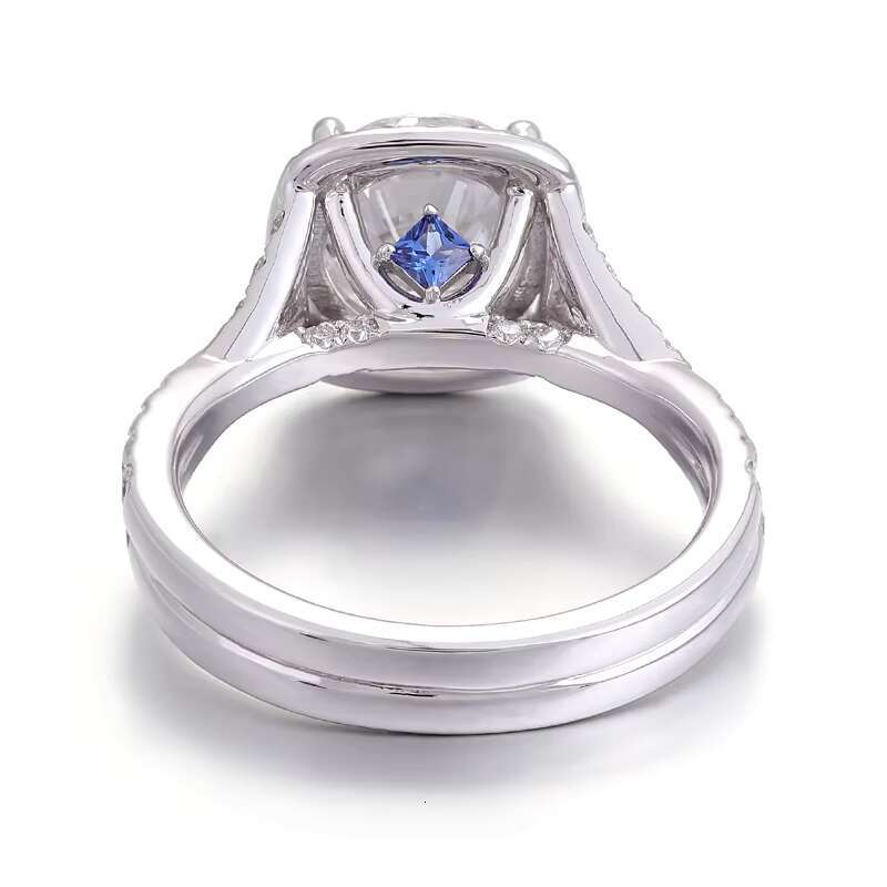 14k White Gold Custom Ring Fine Jewelry for Men and Women with Moissanite Stone for Wedding Engagement or Gift