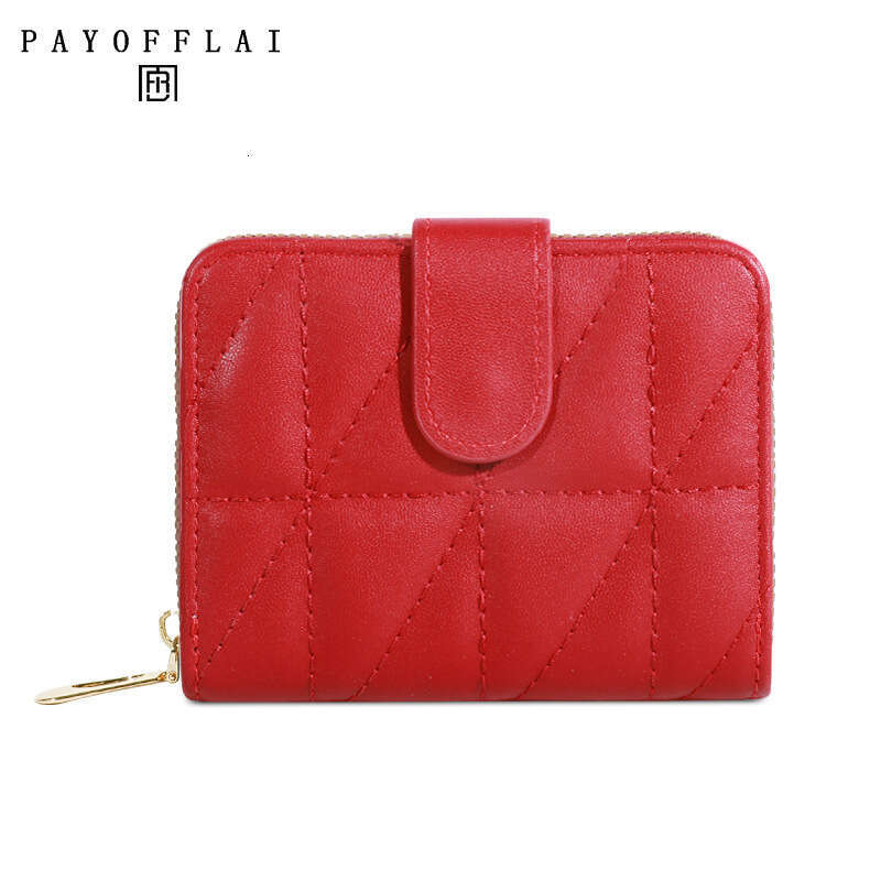 PAYOFFLAI Korean Style Cute PU Short Coin Purse for Women 80% off Zipper Wallet Card Holder