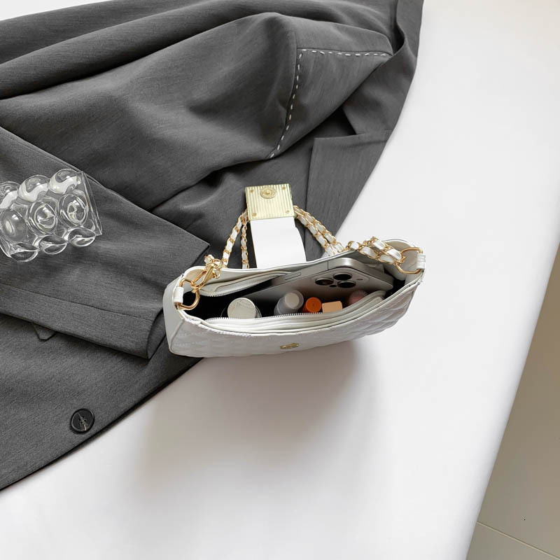 Free shipping designer bag Lingge Chain Small for Women 2024 New Style Trendy Letter Buckle Texture Fashion Single Shoulder Crossbody Underarm Bag