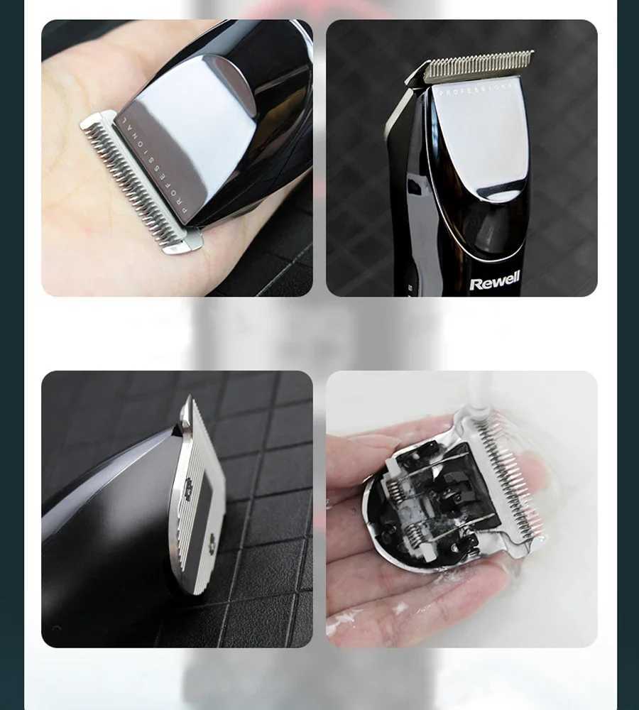 Rewell F29 Professional Hair Trimmer Men Electric Hair Clipper Steel Cutter Barber Salon Hair Cutting Machine 3500mA Battery S2562