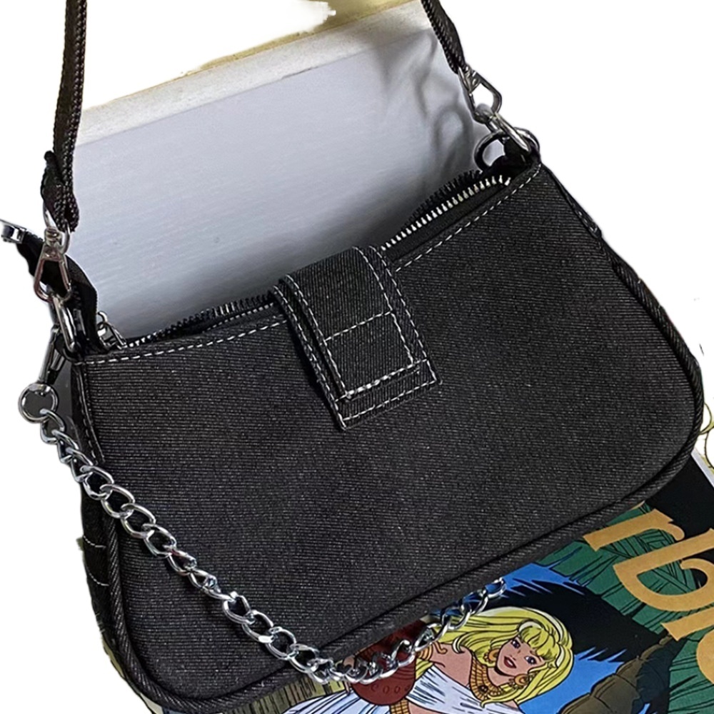 designer 2025 New Trend Y2K Millennial Hot Girl Style Star Bag Chain Shoulder Canvas Bag Underarm Bag Niche Design