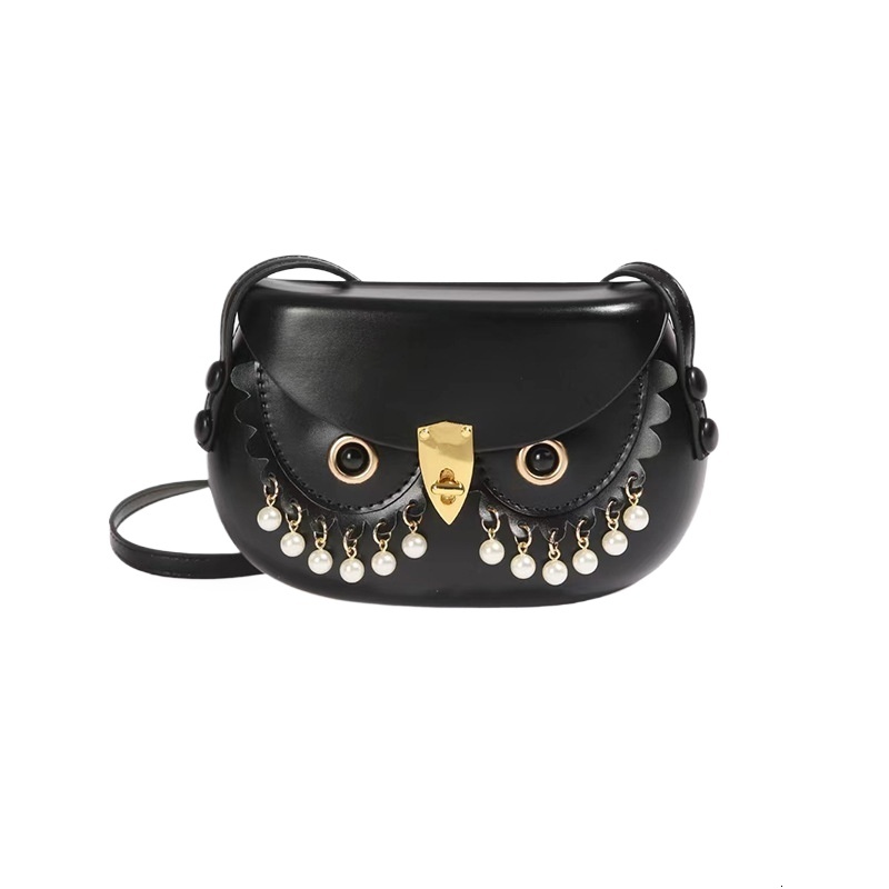 designer Niche Crossbody Bag In Stock Original Design Retro Owl Chain Bead Saddle Bag for Women Large Shell Bag Special Feature