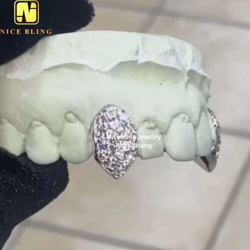 Custom Hip Hop Jewelry Iced Out Grillz 10K 14K 18K S925 VVS Moissanite Diamond Teeth Grillz for Men Women