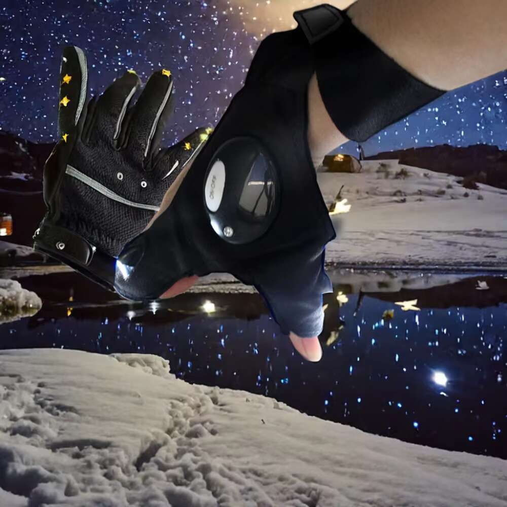 LED Rechargeable Flashlight Outdoor Fishing Tool Gloves Light Finger Unique Cool Gadgets Gift