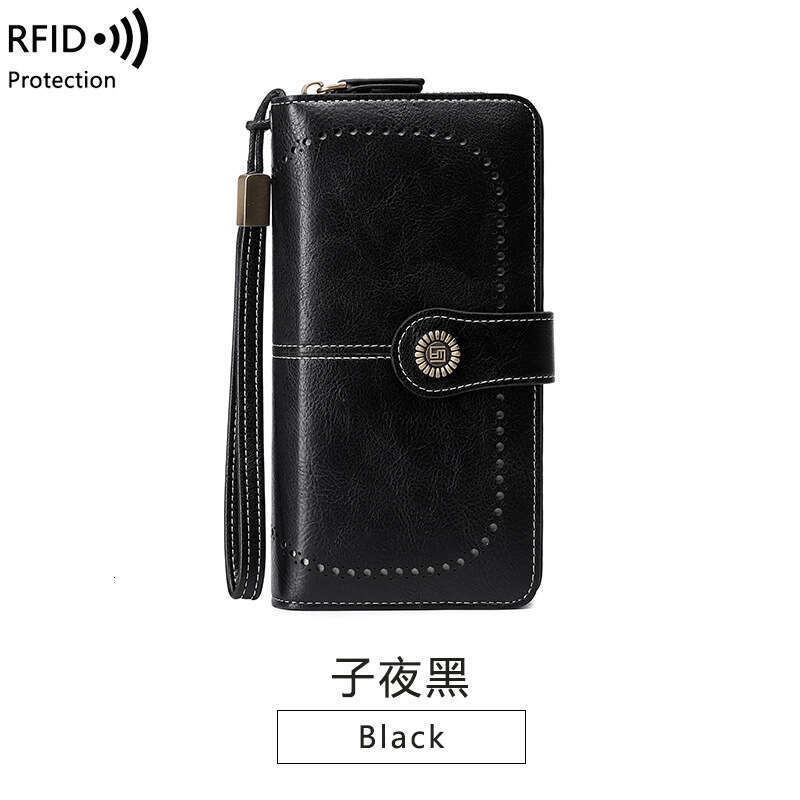Hot Selling RFID Anti-Magnetic Long Zipper Women's Wallet New Large Capacity Clutch
