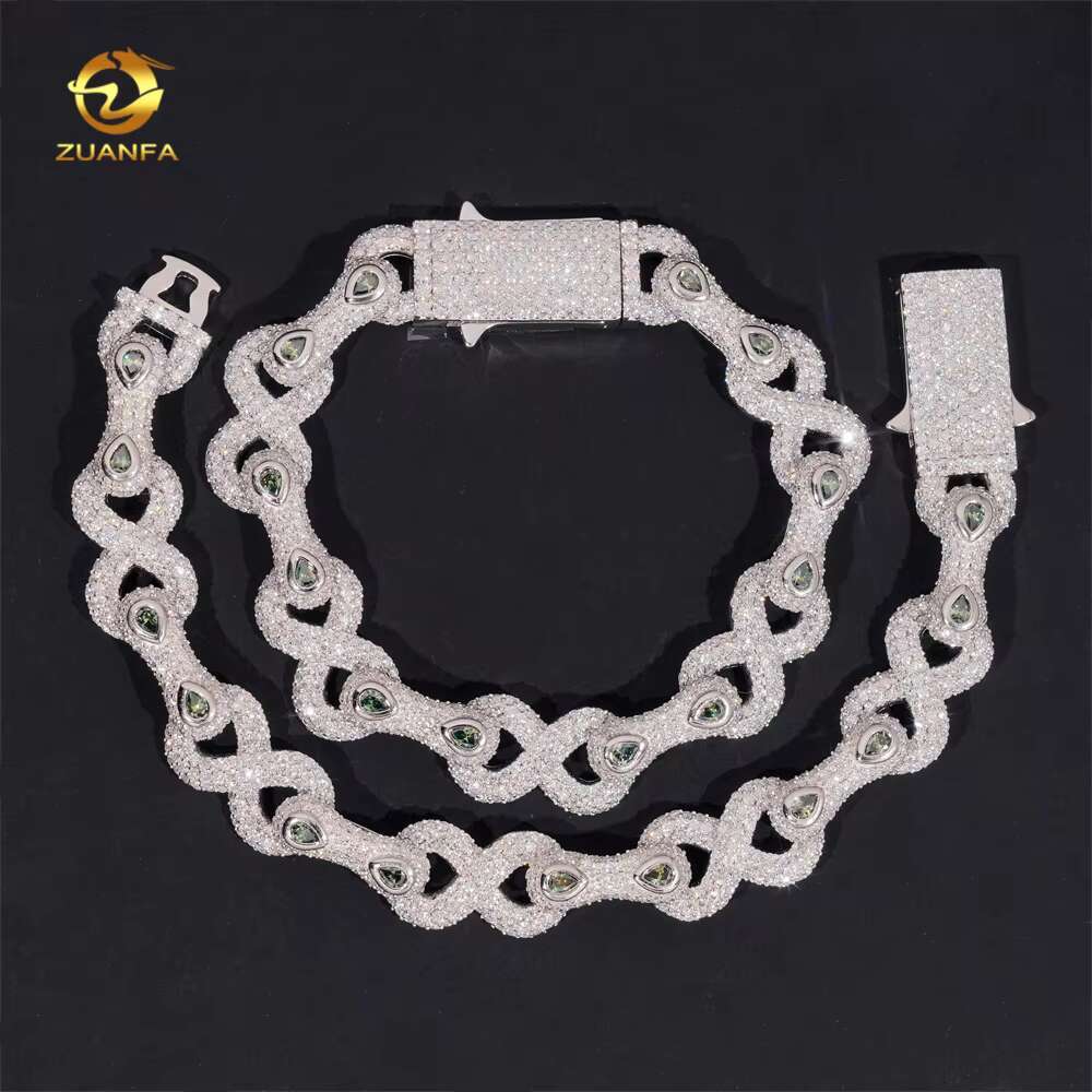 Sterling Silver 925 Fine Jewelry Pendant Necklace Bracelet Iced Out Vvs Moissanite Hip Hop Jewelry Cuban Link Chain