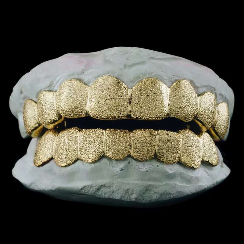 Blues RTS Bling Luxury Sterling Silver S925 Micro Paved Iced Out Cubic Custom Teeth Grillz for Body Jewelry