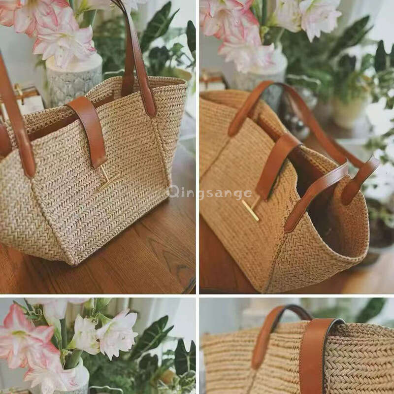 Straw Beach Tote Large Capacity Raffia Handwoven Fashionable Shoulder Underarm Versatile Casual Vacation Women S Bag Crossbody Bag