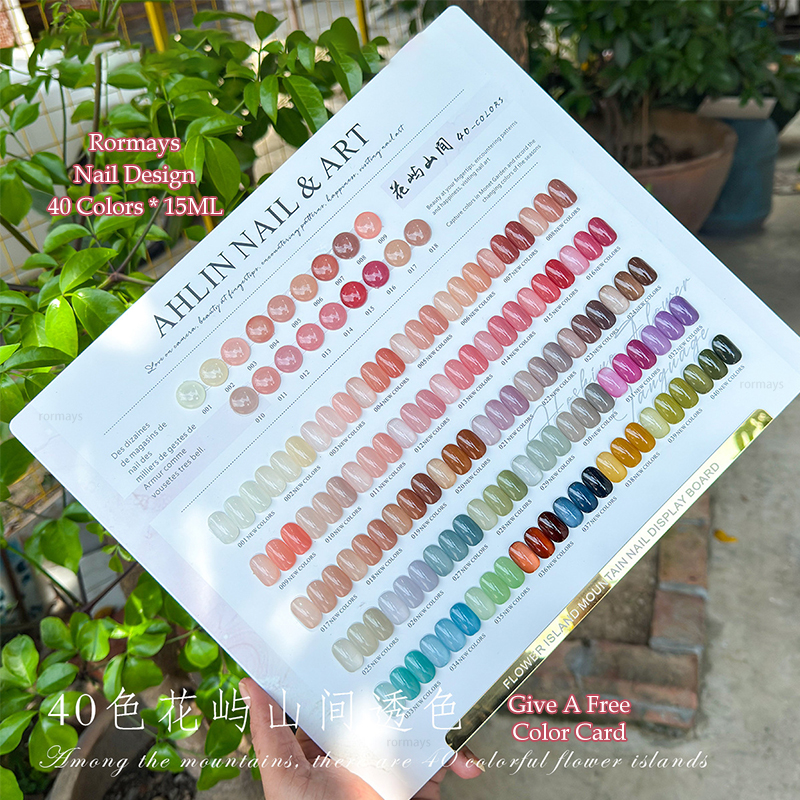 Rormays Ice Permeation Color gel Polishing 40PCS Mixed Varnish Semi permanent UV Jelly Spring Summer Macaron Salon Skin Nude Wholesale Factory