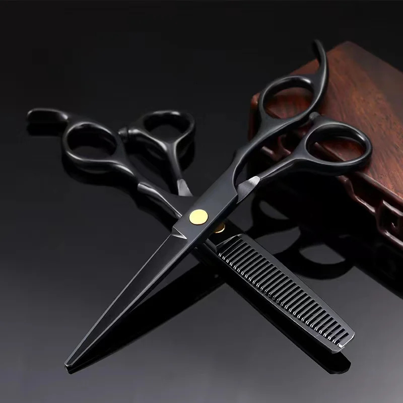 Professional Salon 6.0 Barber Scissor Hair Scissors Hairdressing CuttingThinning Shears Set 250530