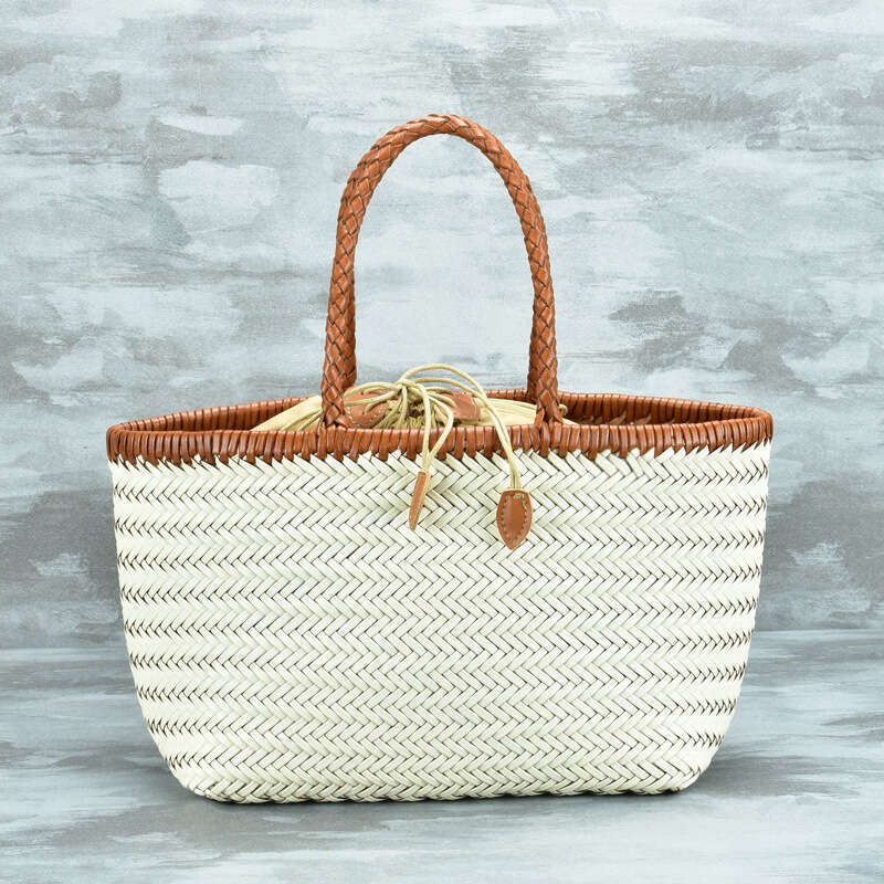 Dragon Diffusion Woven French Style Basket Internet Celebrity Women's Bag Manufacturer 2025 Elegant Versatile New Trendy Ins
