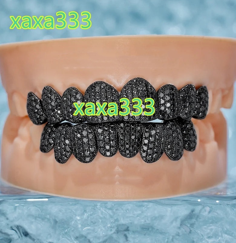 Custom Made Personalized VVS Moissanite Diamond Dental Grills Mens Hip Hop Jewelry 925 Sterling Silver Iced Out Grillz for Teeth