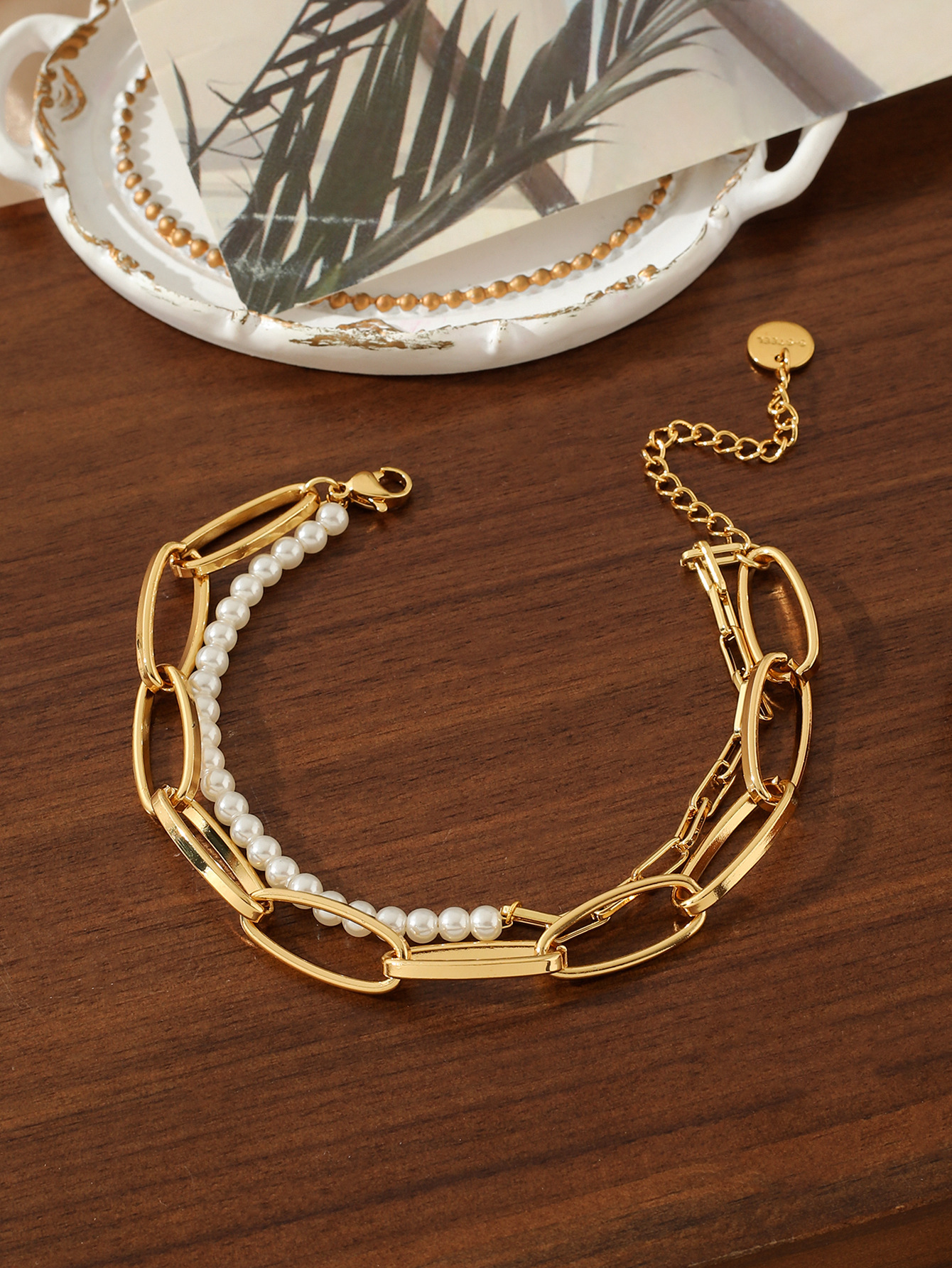 Creative Multi-layer Pearl Bracelet Simple Elegant Hip-hop Minimalist Chain