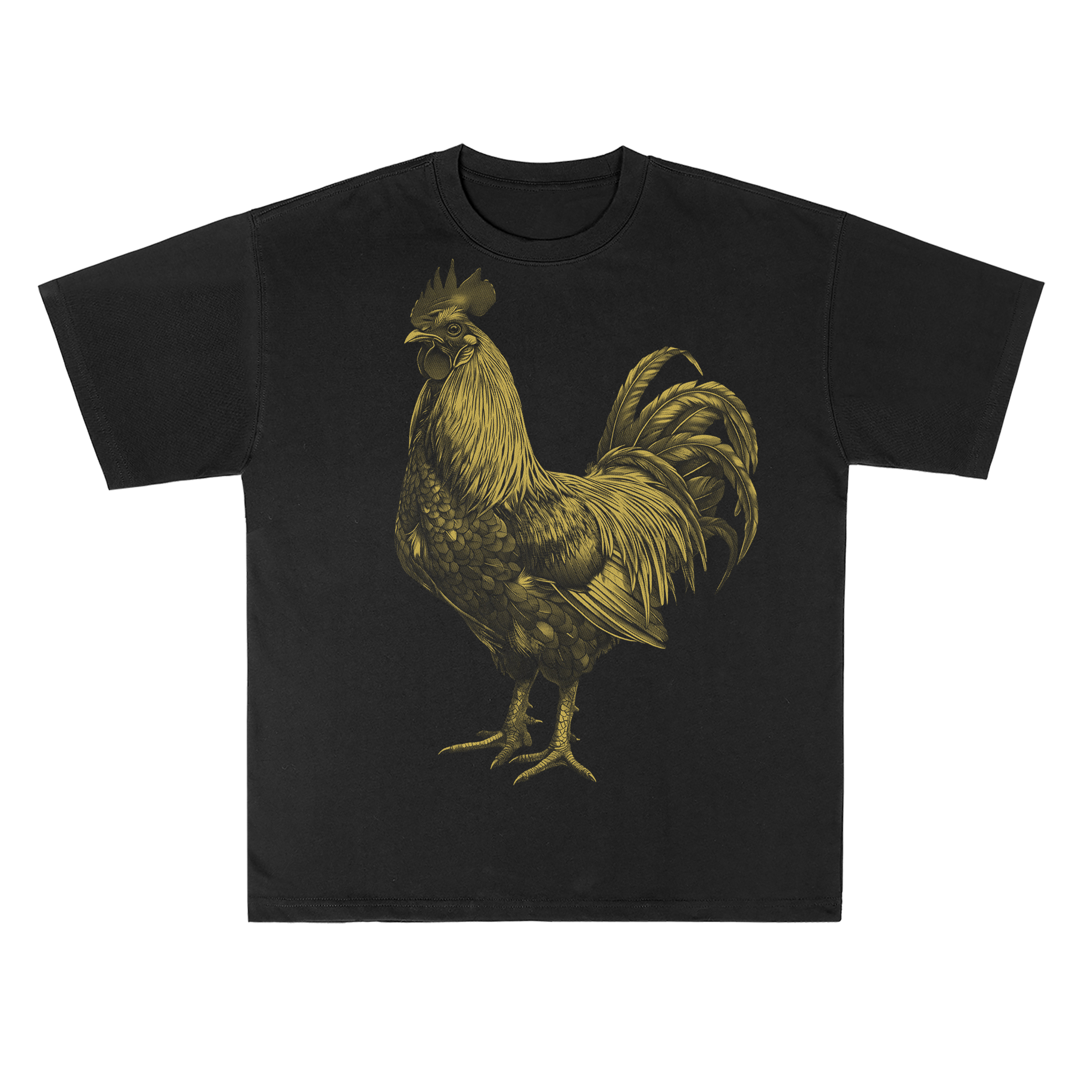 T-shirt men's top designer cotton T-shirt golden chicken short sleeved clothing high-quality fashionable T-shirt