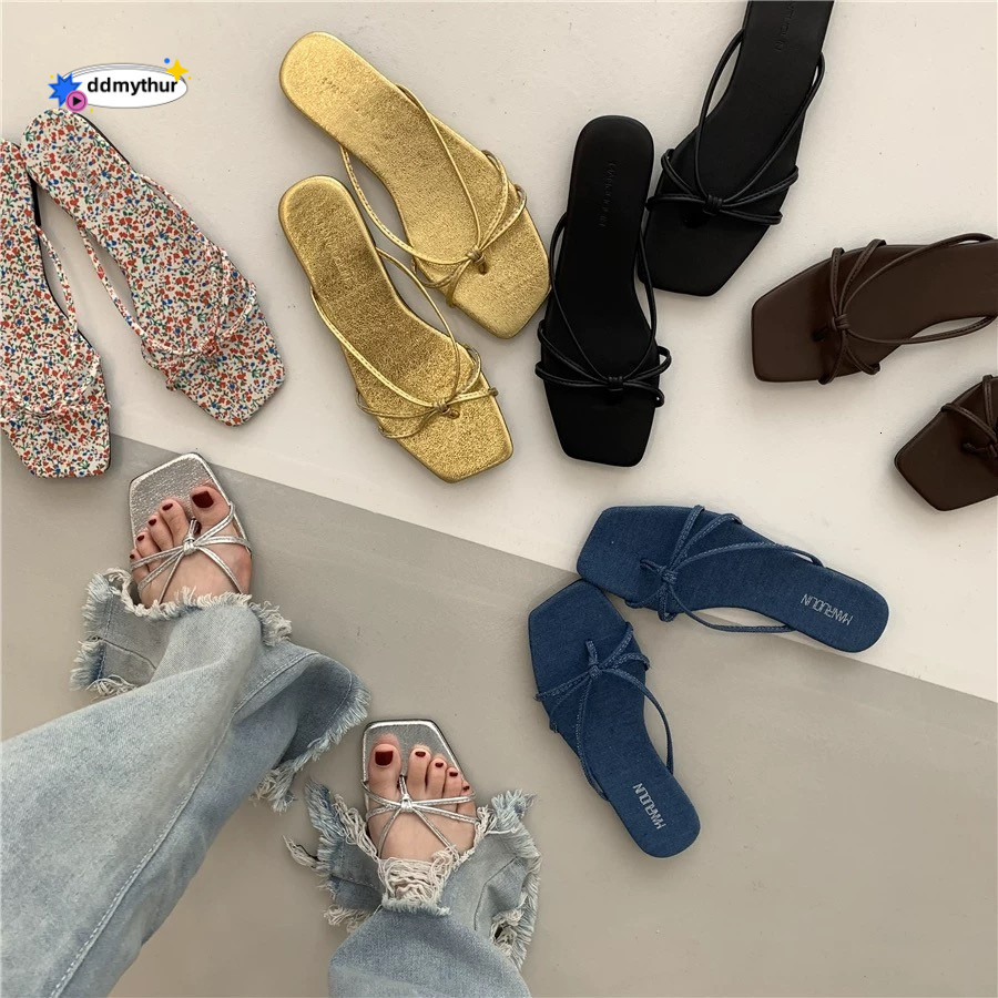 Plus Size Flat Toe Clip-On for Women, Outdoor Wear, 2025 New Summer Style, Silver Sandals ddmythur