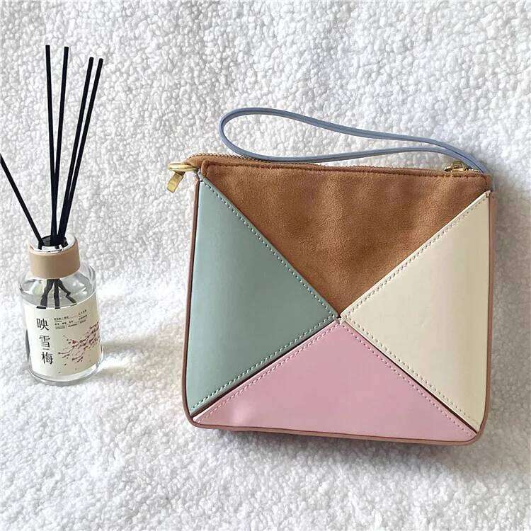 Crossbody Bag Women New Pleated Fashion Shoulder messenger PU leather Fold Triangle ladies Handbag Small Wrist bag bols