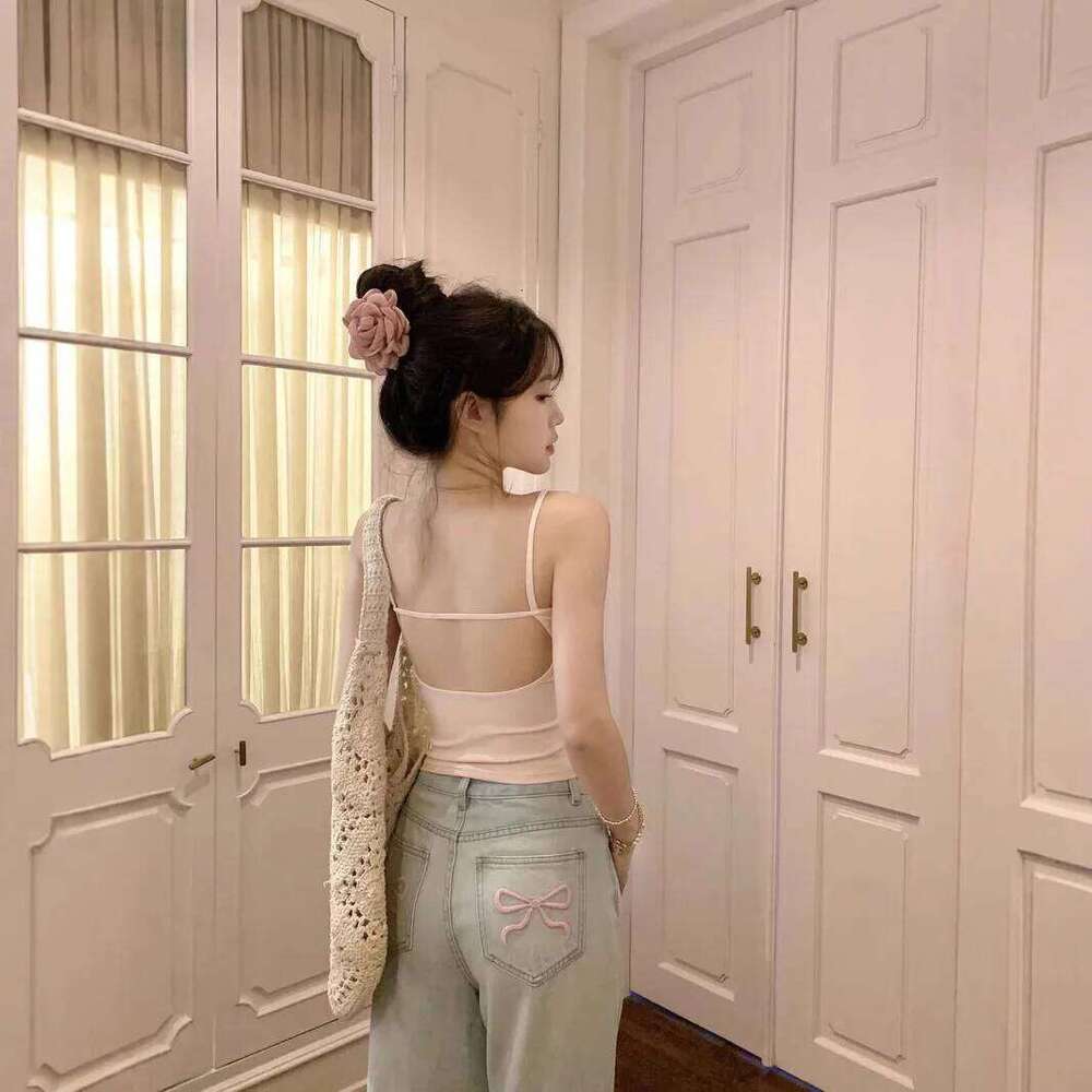 High Waist Embroidered Washed Out Denim Jeans Women Summer Loose Straight Leg Floor Length Pants Blue Color Slim Fit Trousers