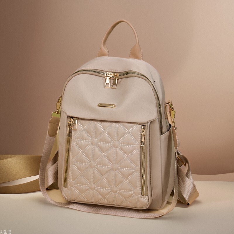 Free Shipping Diamond Grid Embroidered Thread Backpack For Women's New Designer Backpack Korean Version Versatile Large Capacity Waterproof Trave