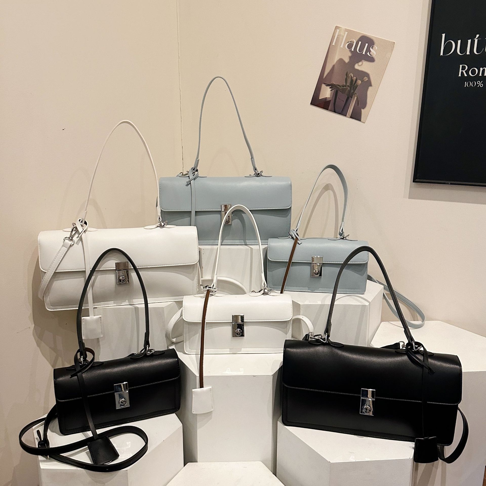 designer Cross-border Korean Style Fashion Versatile Large Bag for Women 2025 New Retro Casual High-end Crossbody Underarm Tote Bag