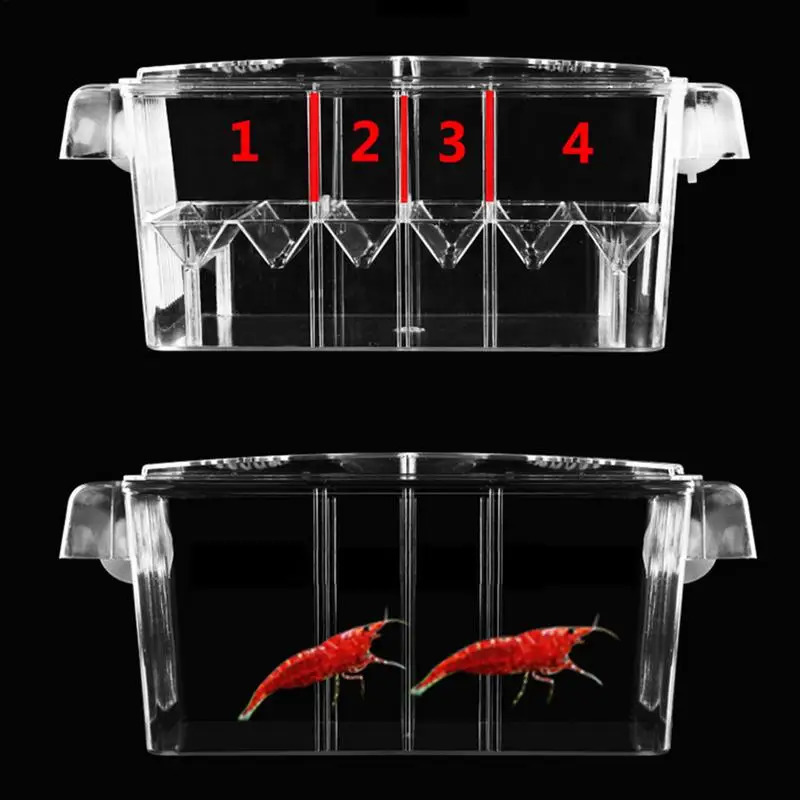 Acrylic Double-Deck Clear Fish Breeding Isolation Box Hatchery Divider for Shrimp Clownfish Aggressive Fish Injured 250530