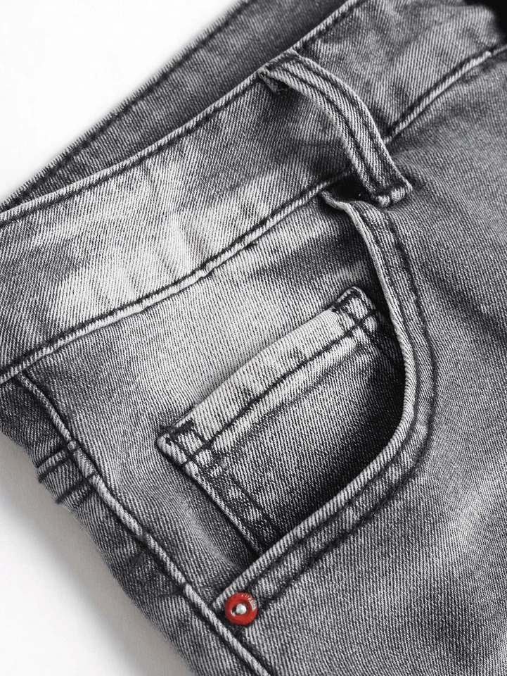 Summer Mens Ripped Denim Shorts Jeans Clothing Bermuda Cotton Shorts Breathable Knee Length Denim Shorts Male Fashion Hole Jeans 250528