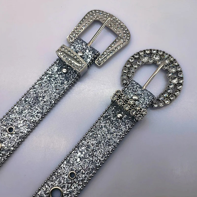 Goth for rhinestone Belts Women PU Leather Strap for rhinestone Belts Western Cowboy Y2K Girls Fashion Belt for Jeans Men 250530