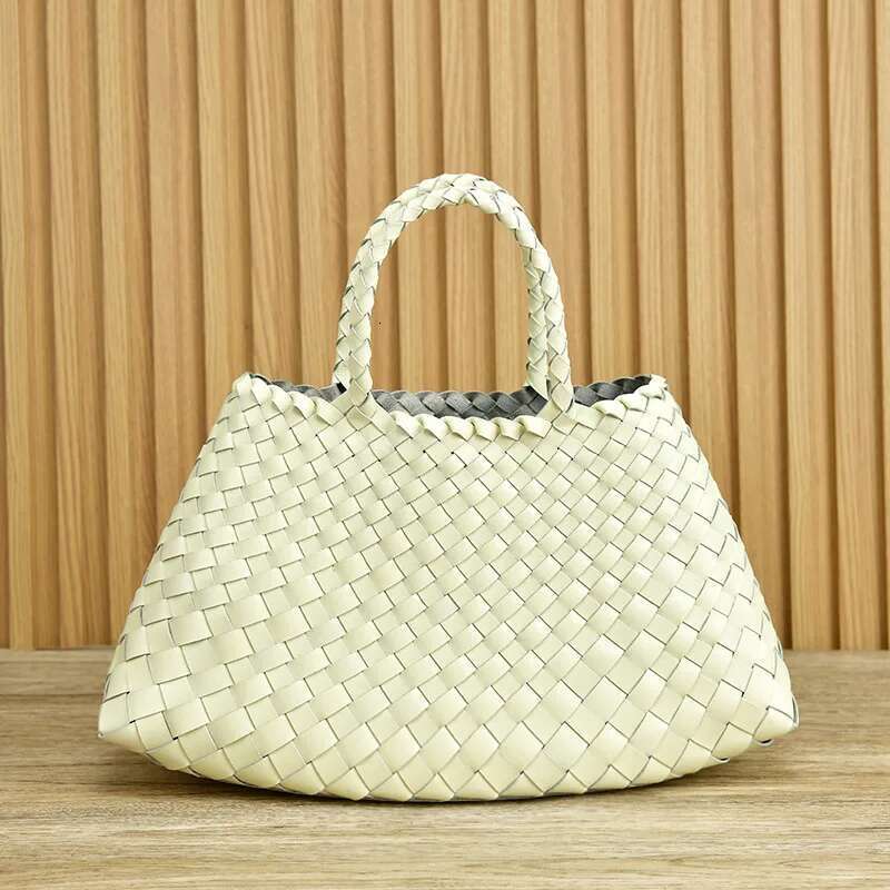 New Dragon Woven Genuinue Leather Handmade Women's Tote Genuine Cowhide Basket Purse French Style Shoulder Bag High Quality