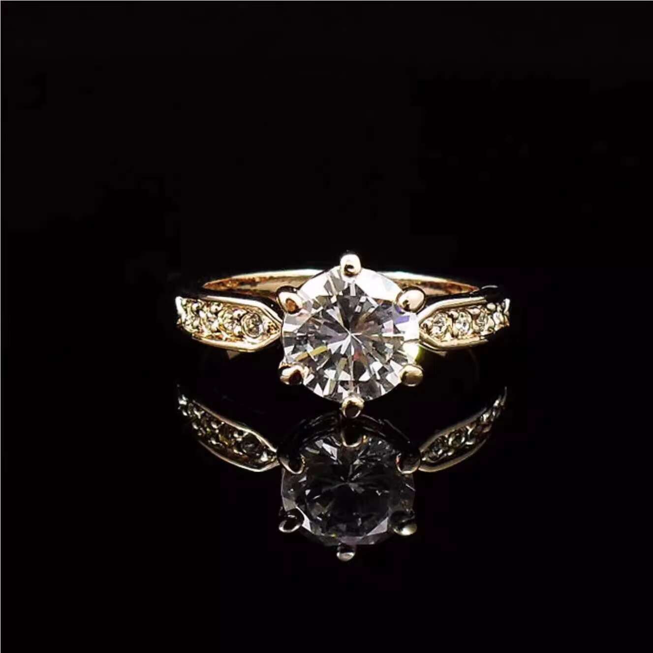 Simulation Moissanite Ring Couple Rings Wedding Proposal Six Claw Diamond Ring