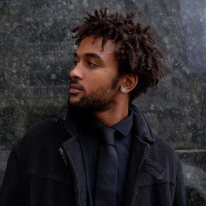 Fashionable simple personalized Moissanite Twelve-pointed Star Earrings For Women Personalized 925 Sterling Silver Jewelry