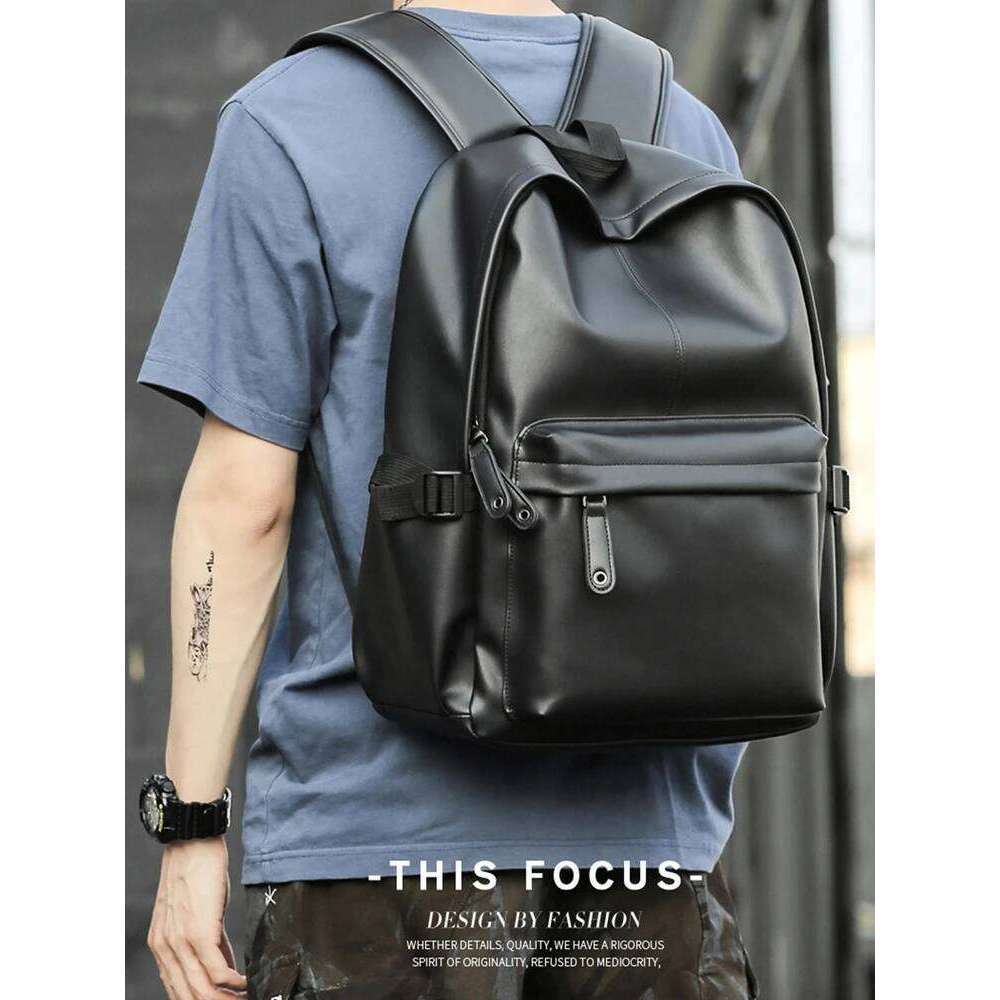 Men Leather Laptop Large Antitheft Travel Backpack High Quality Fashion Knapsack Bags for Male