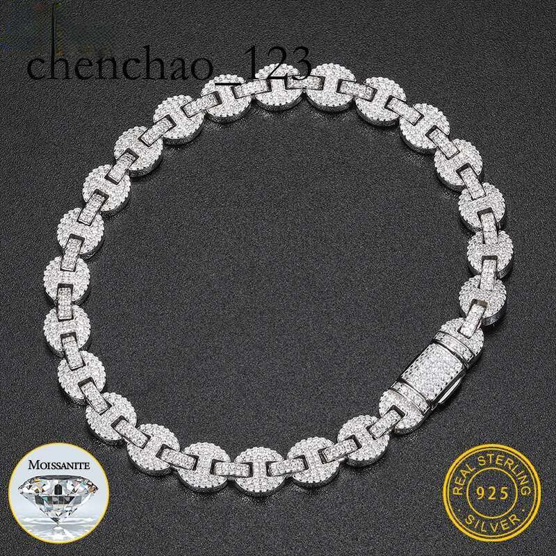 TUHE Unisex Chains Necklaces Moissanite Cuban Chain For Men Hip Hop Jewelry