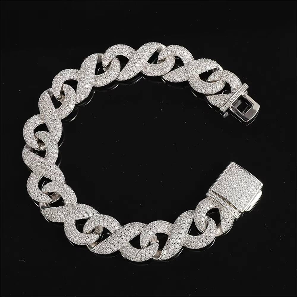 Rap jewelry electroplated chilled Miami necklace 2024 punk brass zircon Cuban chain