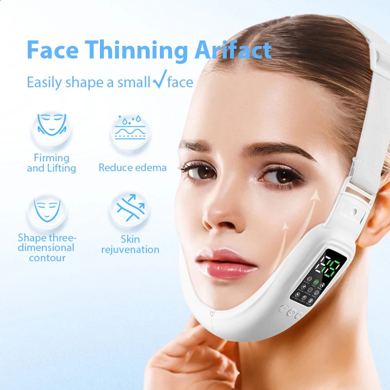 V Face Machine Electric V-Line Up Lift Belt Face Massage Skin Beauty Device Double Chin Reducer 250523