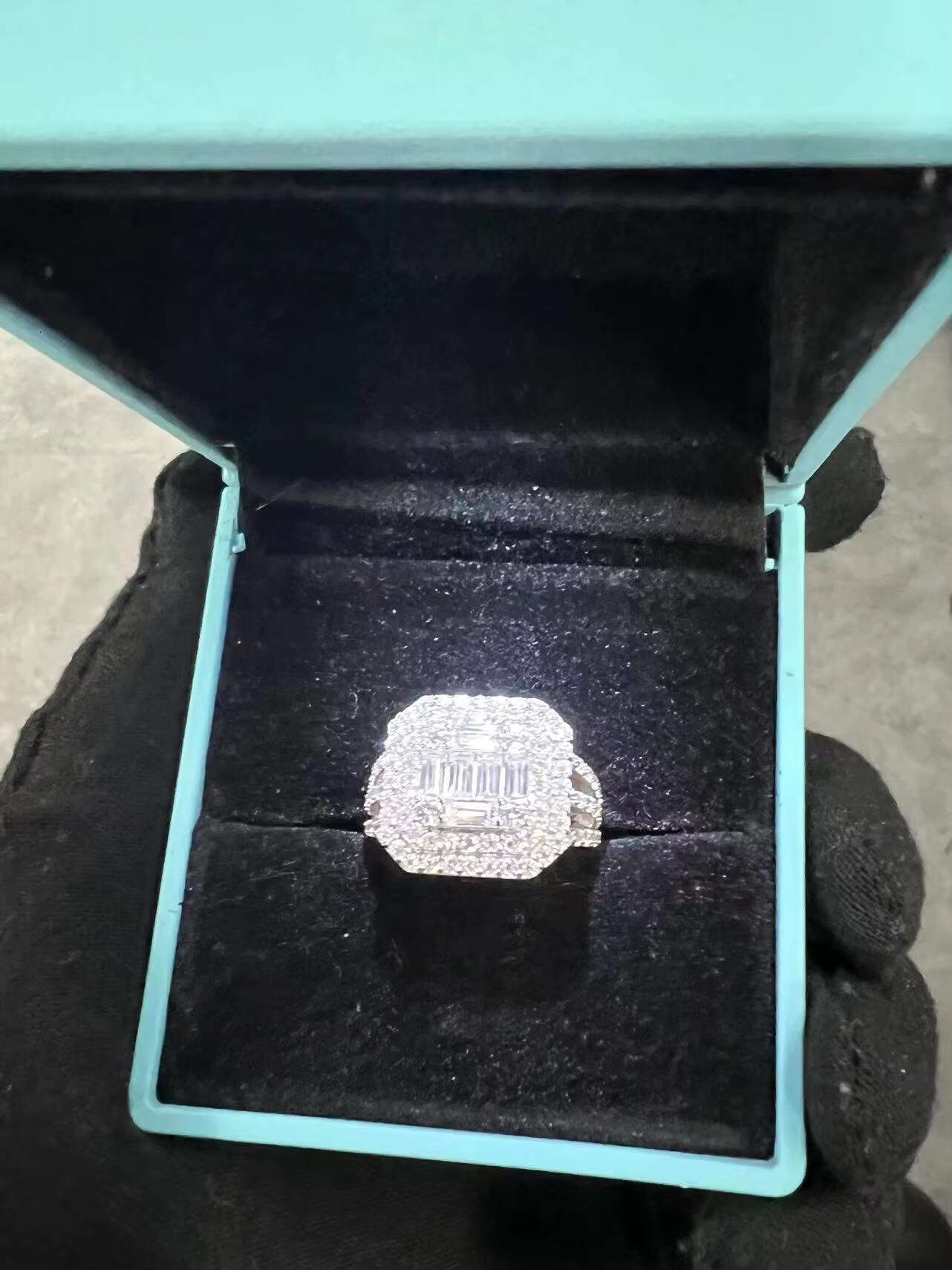 De GRA Certificate VVS Moissanite Wedding Ring Rhodium 18K Gold Plated 925 Sterling Silver Jewelry Engagement Ring for Women