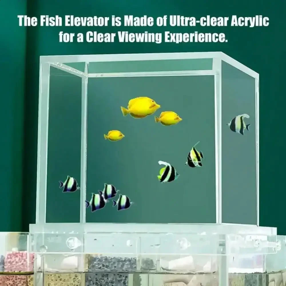 Clear Acrylic Hanging Aquarium Filter Stand - Inverted Transparent Fish Tank Decor Vacuum Suction n for Creative Underwate 250530