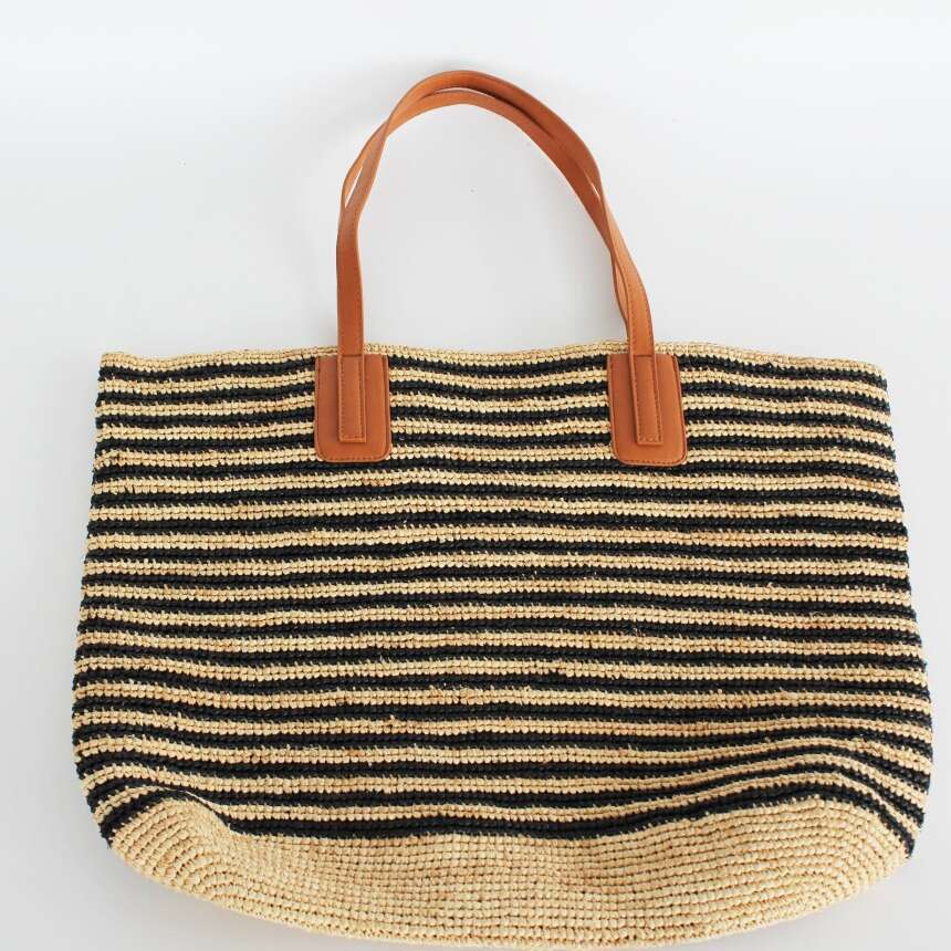 Straw Beach Tote Artistic Texture Simple Color Block Raffia Woven Fashionable Large Capacity New Trendy Shoulder Bag Crossbody Bag