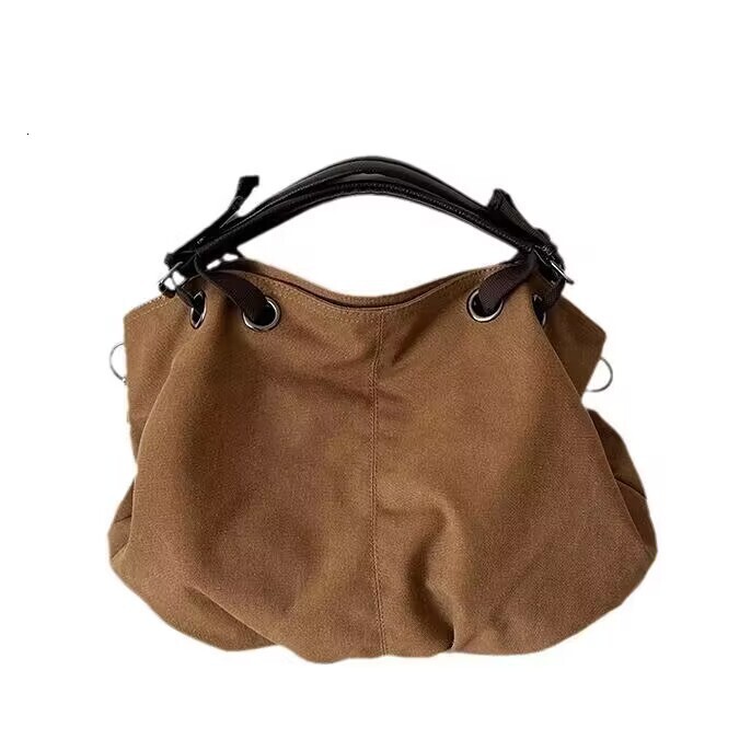 designer Japanese Style Tote Bag for Women, Large Capacity Canvas Vintage Commuter Handbag, Shoulder and Crossbody Large Bag