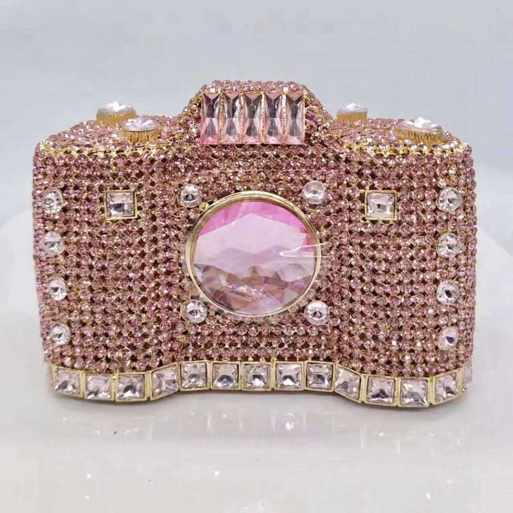 Designer Luxury Camera Styling Women Rhinestone Clutch Bag Crystal Designer Handbags For Female Unique Party Vintage Evening Bags