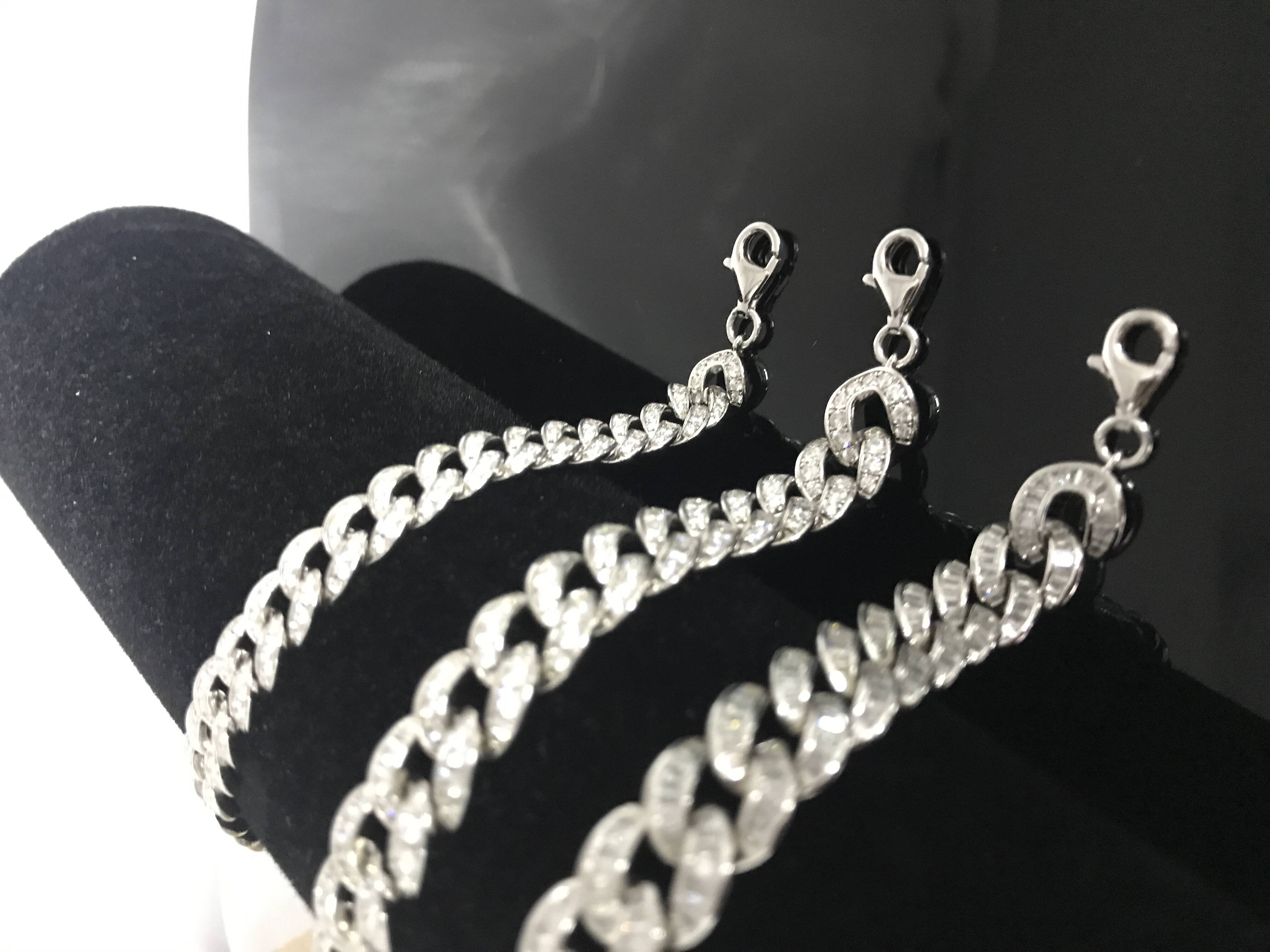 Hip hop Sier Jewelry Iced Cuban Chain Necklace