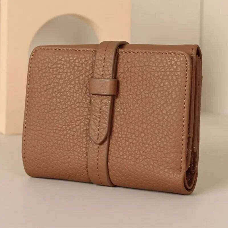 Women's Wallets Designer Genuine Leather Purses For Women Card Holder Wallet With Zipper Coin Pocket Short Billfold