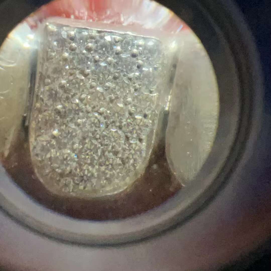 Help Customer Setting Diamonds Iced Out Your Own Grills 1.0-1.5MM VVS D Moissanite Gold Dental Teeth Grillz
