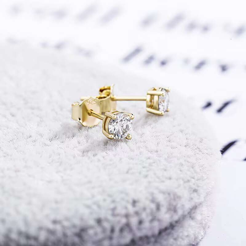 Hip Hop 925 Sterling Silver Jewelry Moissanite Earring Studs Jewelry Women Earrings Women Accessories Earrings